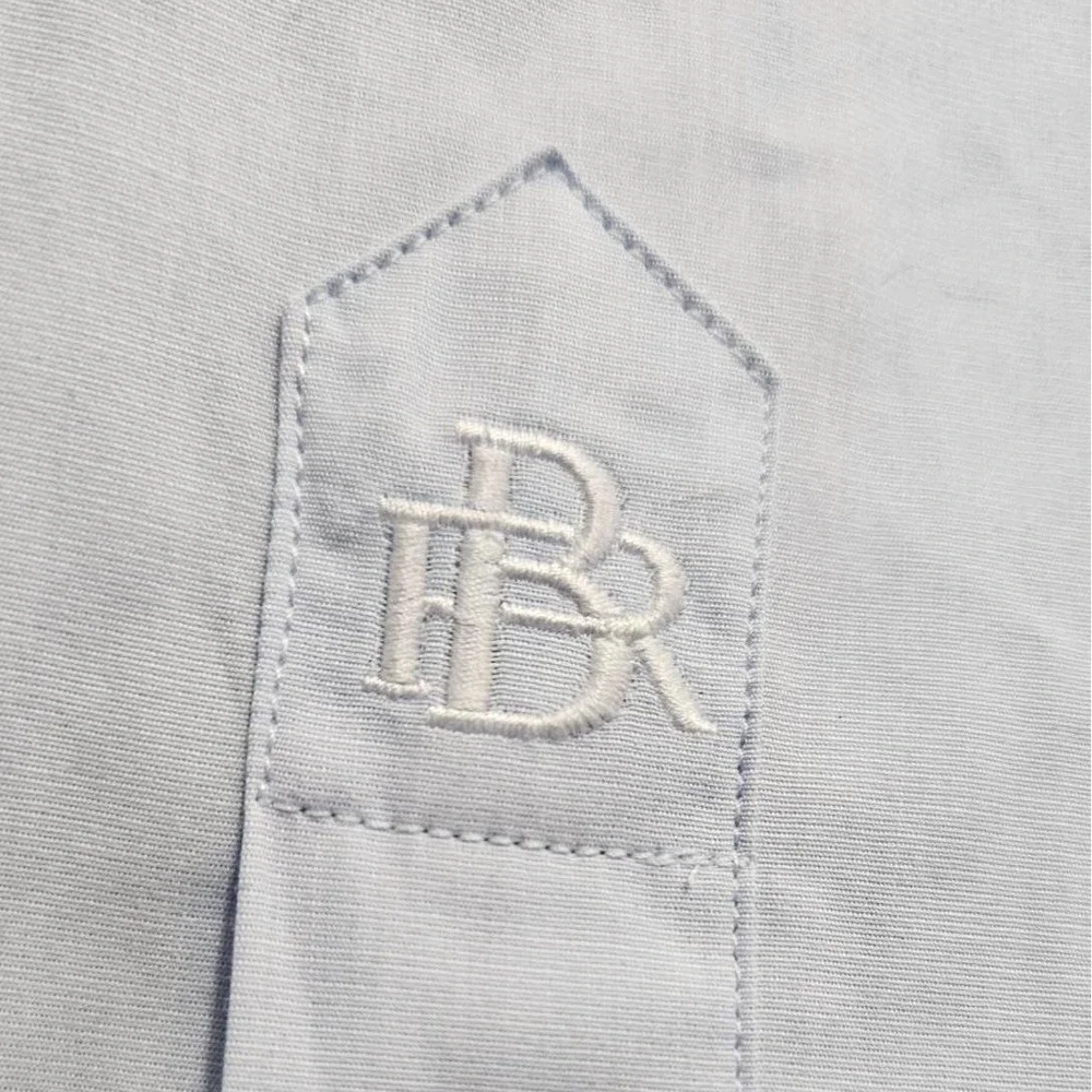 Banana Republic XXLT Slim‎ Fit Dress Poplin Shirt Country Blue 795825-01 Cotton